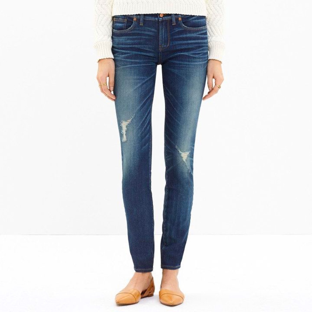Madewell Skinny Skinny Jean: Knee-Rip Edition in Belmont